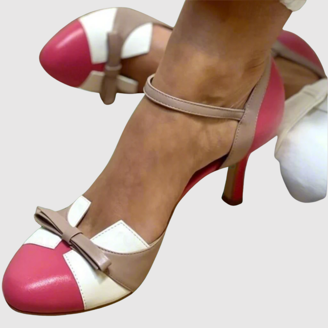 Теодора - Обувки на висок ток с панделка