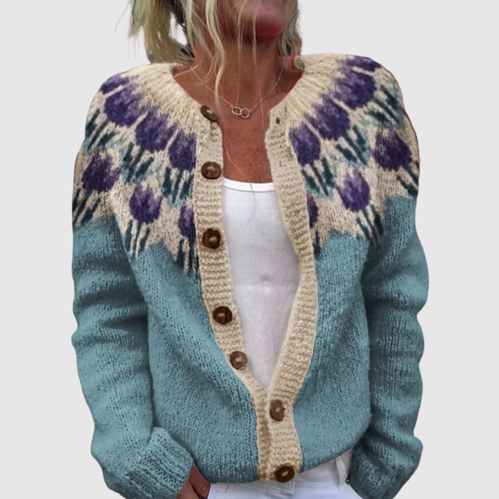 Елена – Кардиган с nordisk mønster