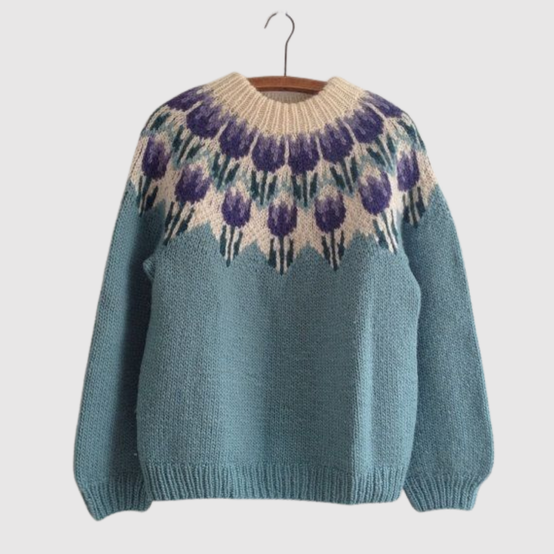 Елена – Кардиган с nordisk mønster