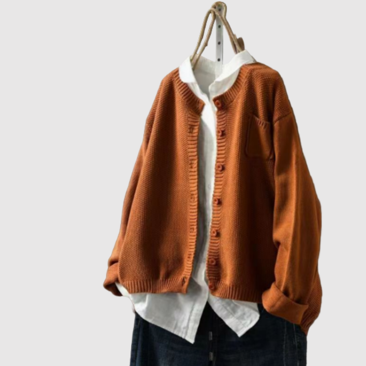 Елена – Класически кардиган от памучна смес