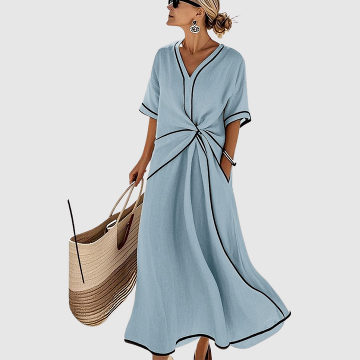 Лилия - Лятна рокля с райета