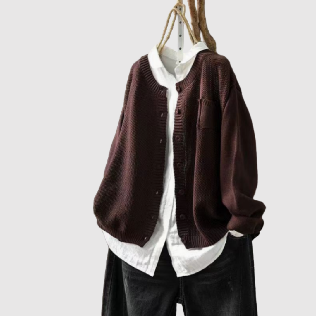 Елена – Класически кардиган от памучна смес