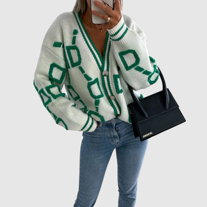 Елена – Кардиган с графичен модел