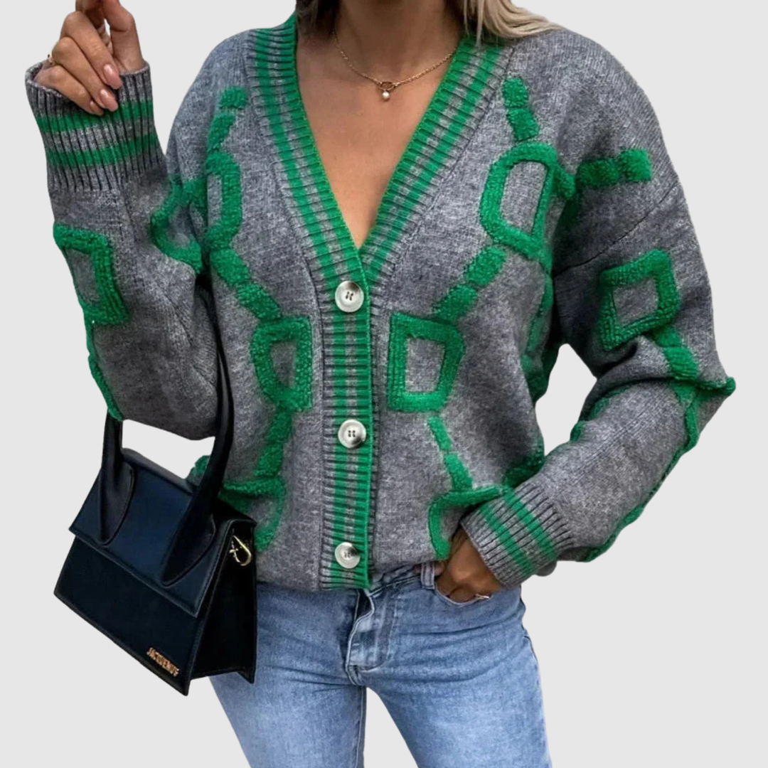 Елена – Кардиган с графичен модел