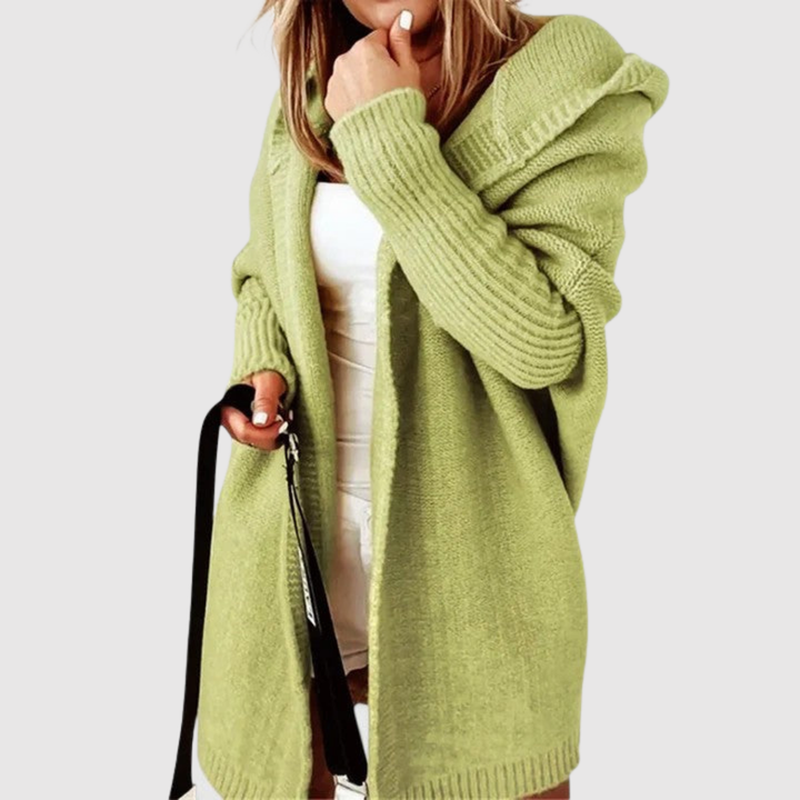 Елена – Дълъг кардиган с качулка