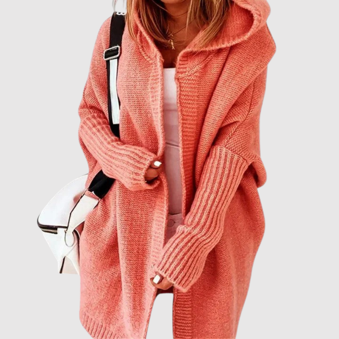 Елена – Дълъг кардиган с качулка