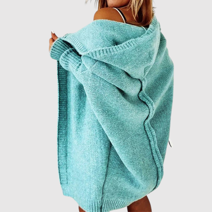 Елена – Дълъг кардиган с качулка