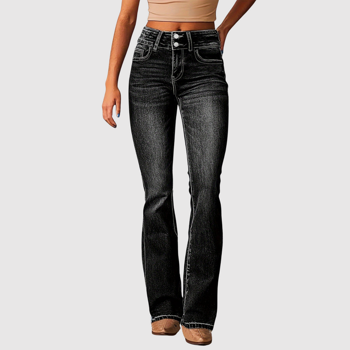 Полина – Класически дънки bootcut с еластан