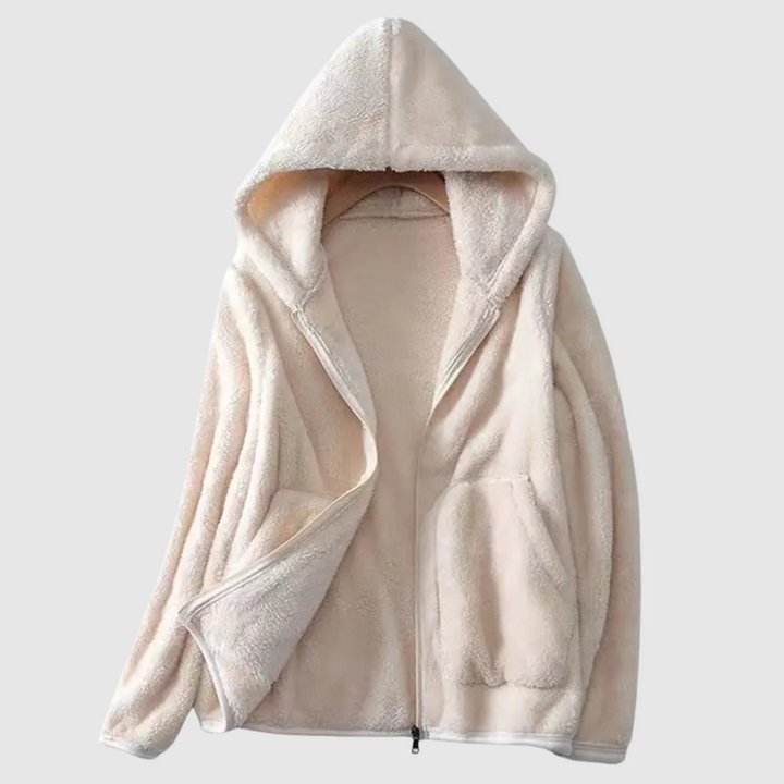 Мила – Флийс якета с качулка и джобове