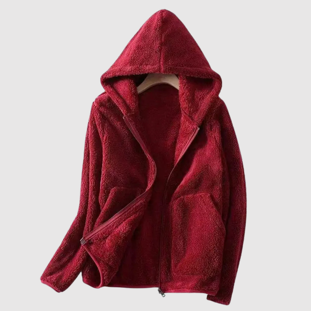 Мила – Флийс якета с качулка и джобове