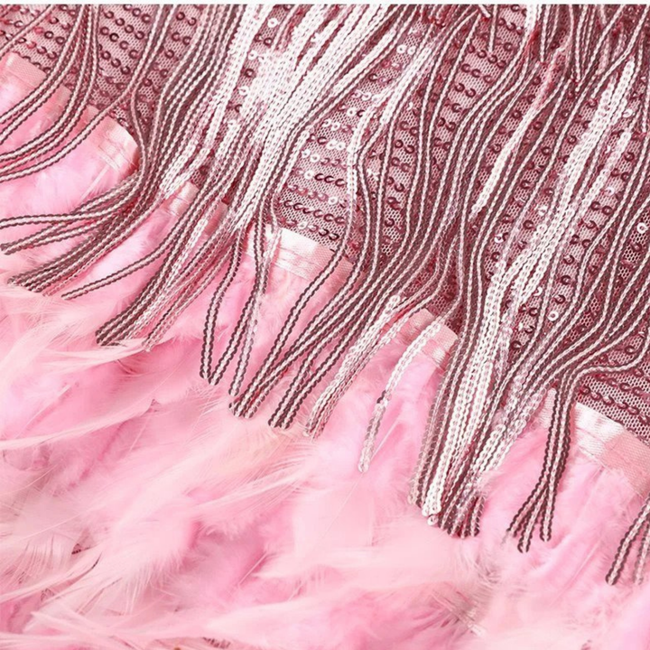 Лилия – Празнична рокля с ресни и блясък