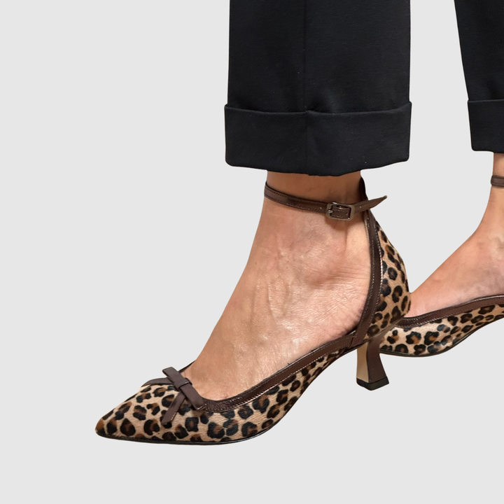Теодора - Токчета с леопардов принт и нисък ток