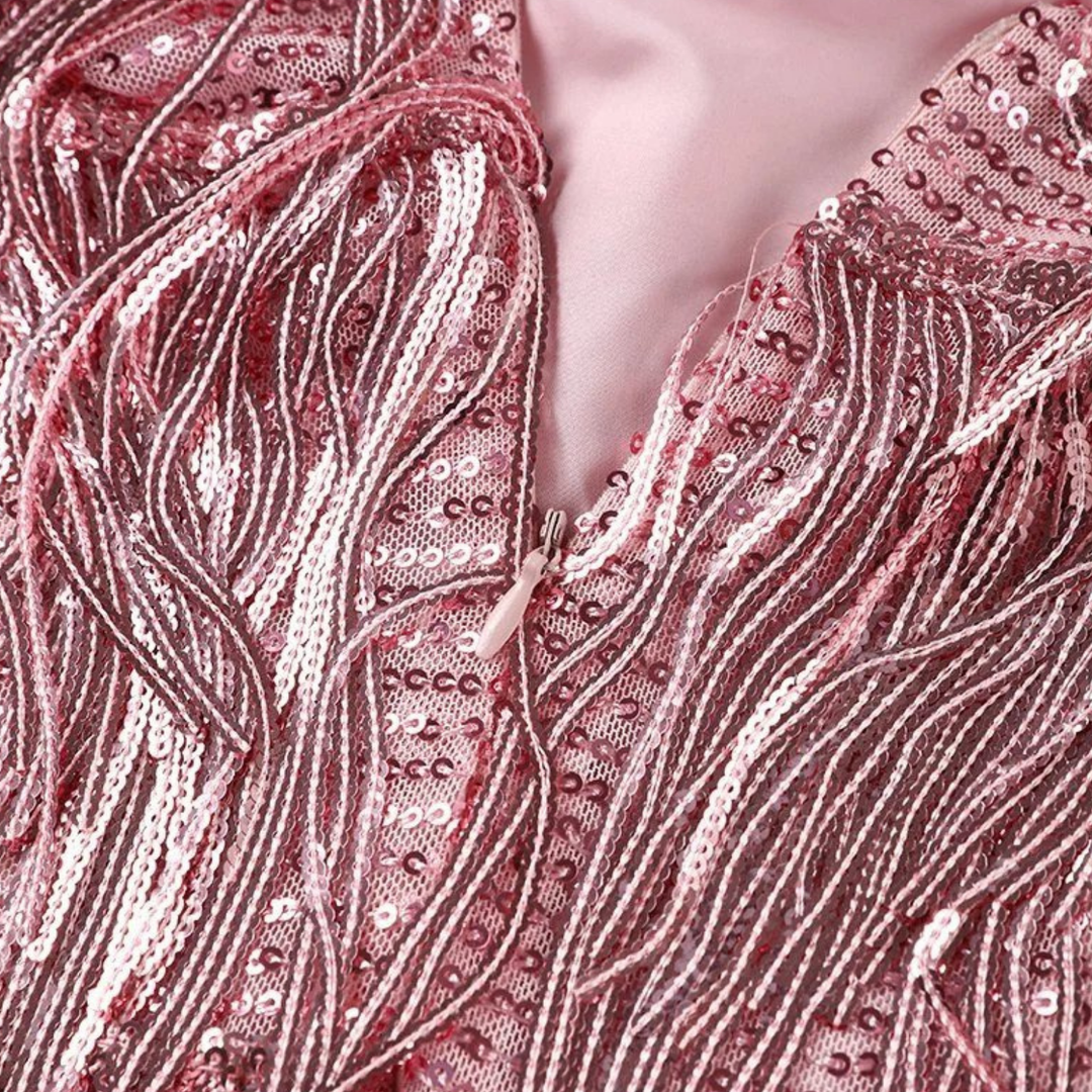 Лилия – Празнична рокля с ресни и блясък