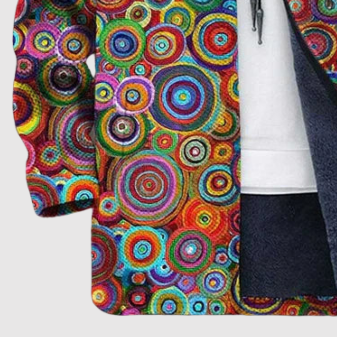 Алекс – Суичър с цветни кръгови шарки