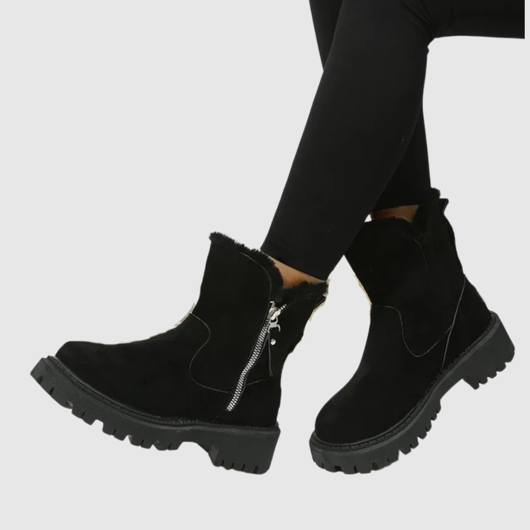 Теодора - Зимни ботуши с пухена подплата и противохлъзгаща подметка