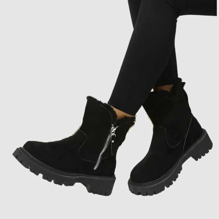 Теодора - Зимни ботуши с пухена подплата и противохлъзгаща подметка