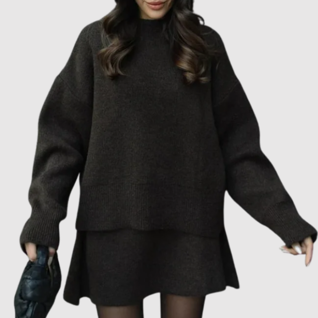 Виктория - Елегантен дамски комплект с яке и пола