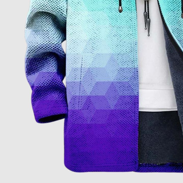 Алекс – Худи с синьо и лилаво градиент