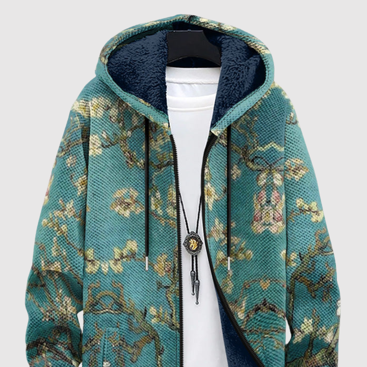 Алекс – Суичър с цветен принт в винтидж стил