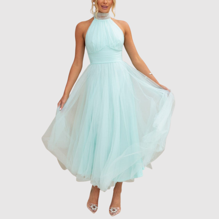 Лилия – Елегантна тюлена рокля с леко падане