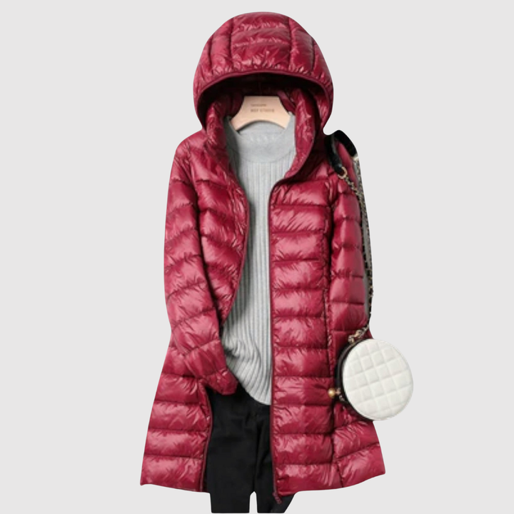 Елена – Винтерна якета с пухкава качулка
