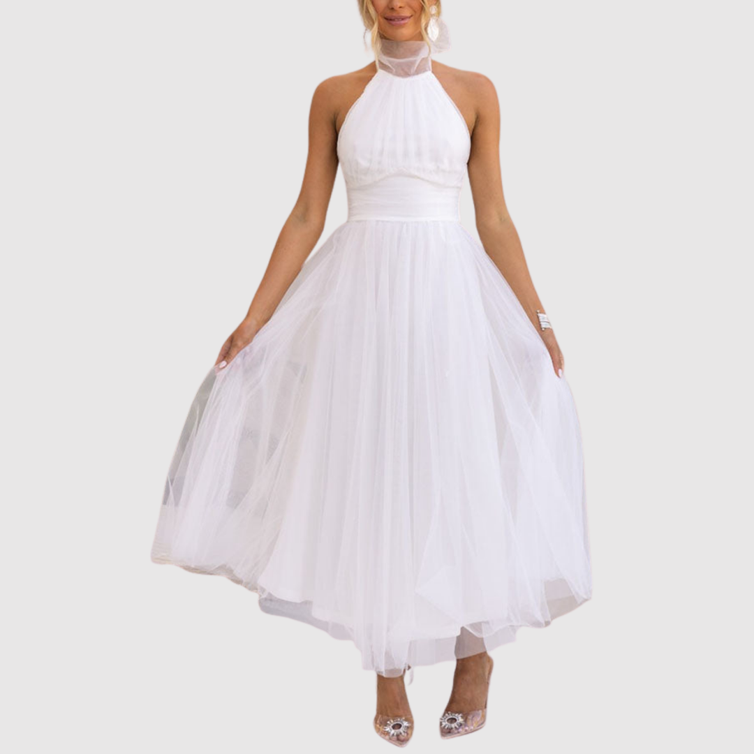 Лилия – Елегантна тюлена рокля с леко падане