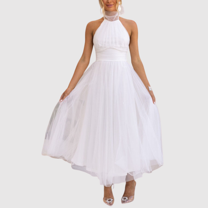 Лилия – Елегантна тюлена рокля с леко падане