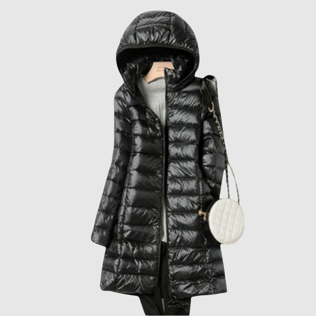 Елена – Винтерна якета с пухкава качулка