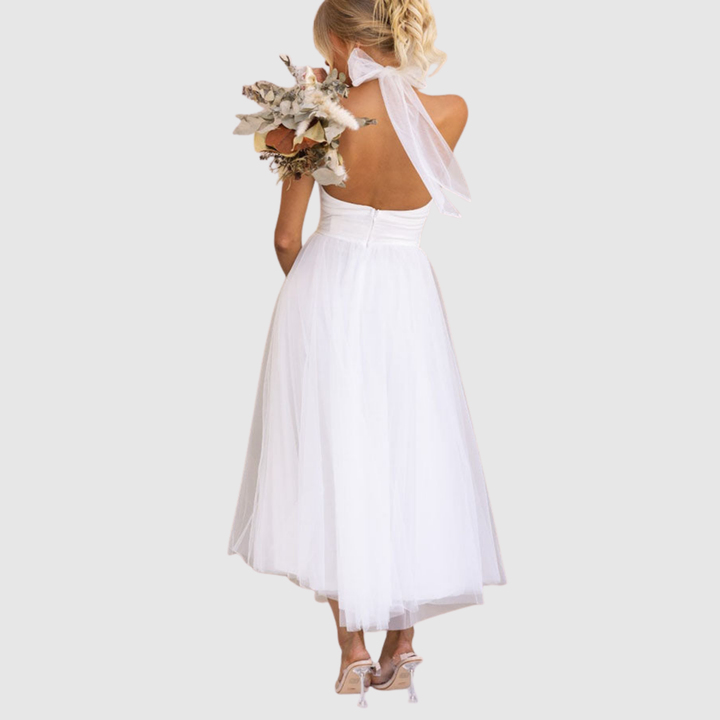 Лилия – Елегантна тюлена рокля с леко падане