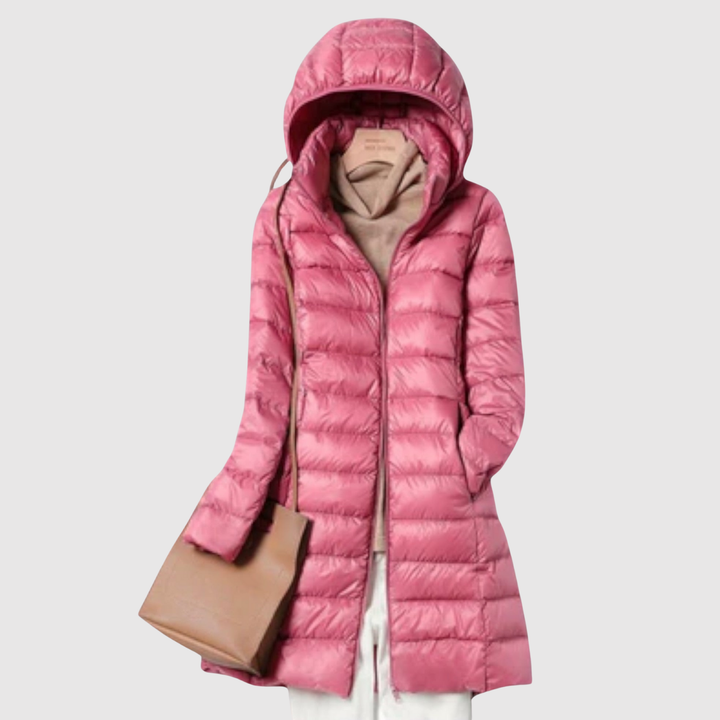 Елена – Винтерна якета с пухкава качулка