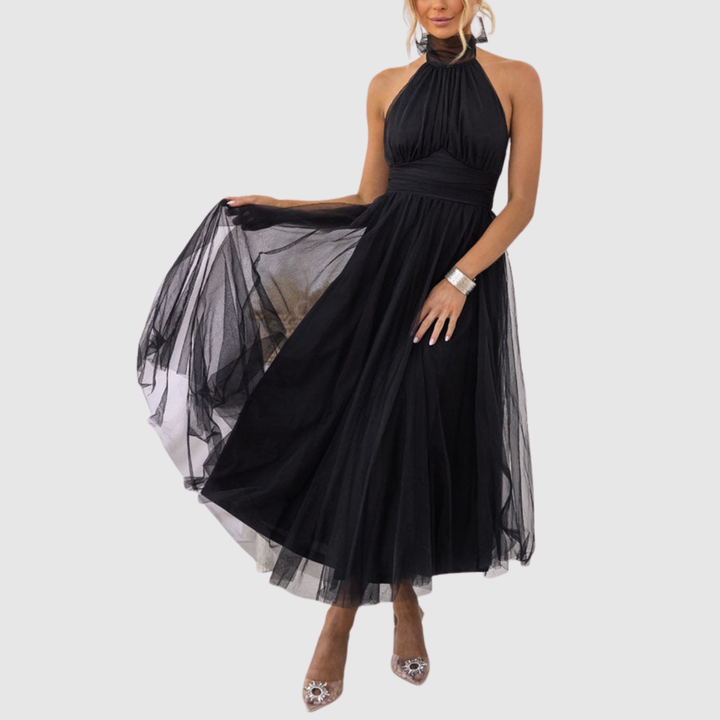 Лилия – Елегантна тюлена рокля с леко падане