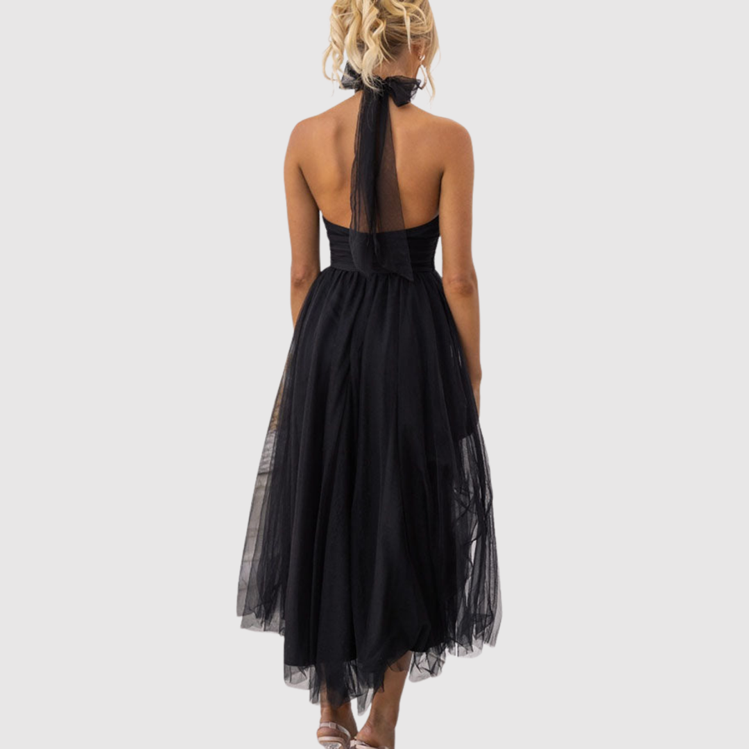 Лилия – Елегантна тюлена рокля с леко падане