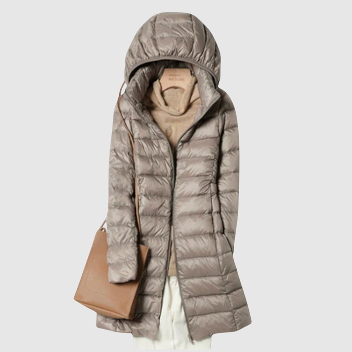 Елена – Винтерна якета с пухкава качулка