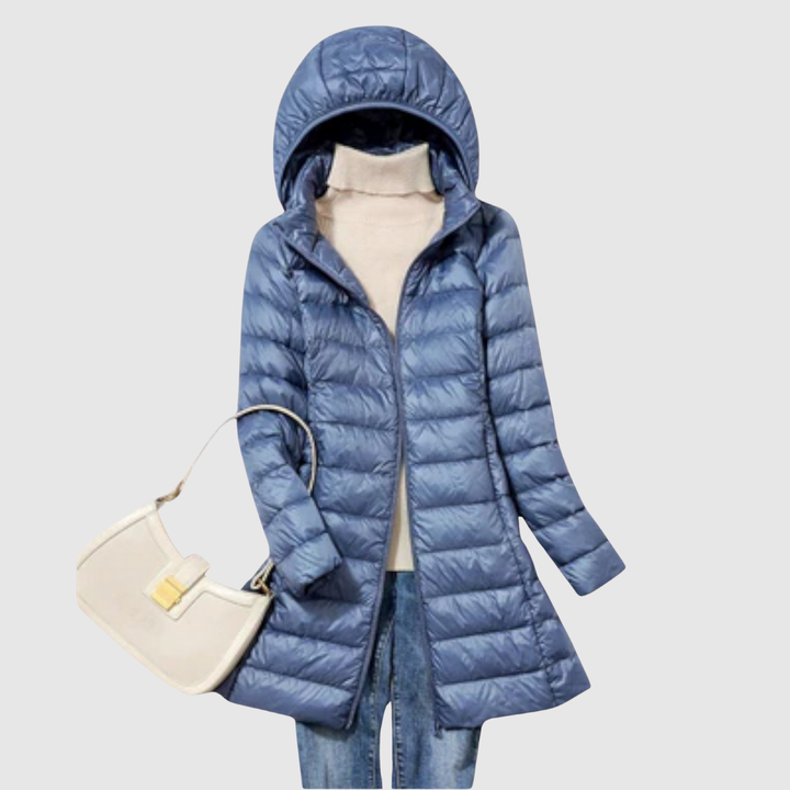 Елена – Винтерна якета с пухкава качулка