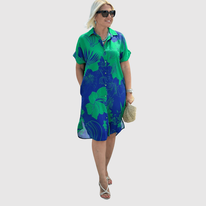 Лилия – Удобна рокля с цветен принт