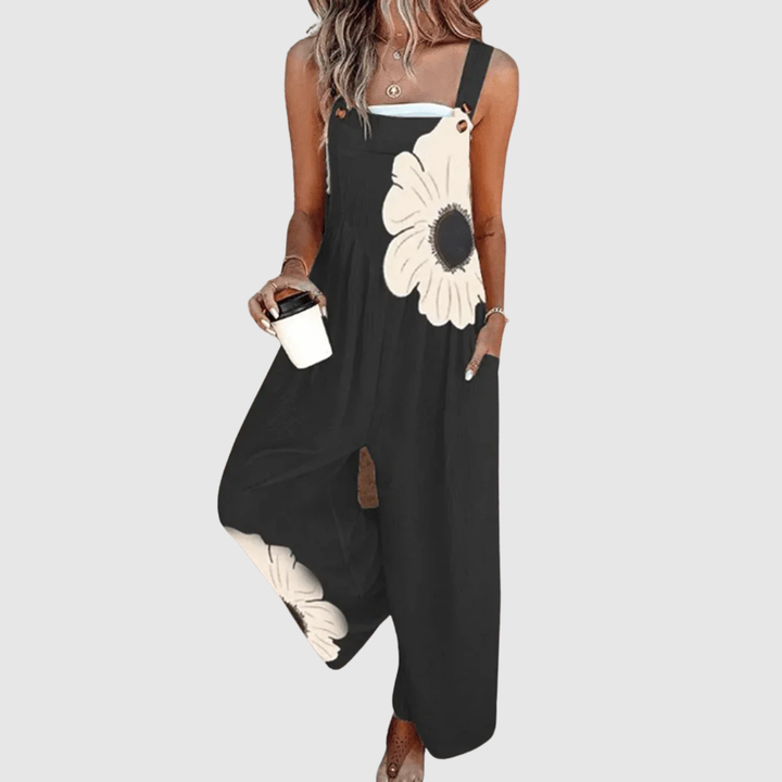 Виктория – Цветен гащеризон с широки крака