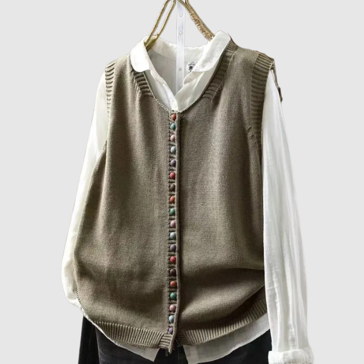 Елена - Бохемски кардиган с копчета и винтидж детайли