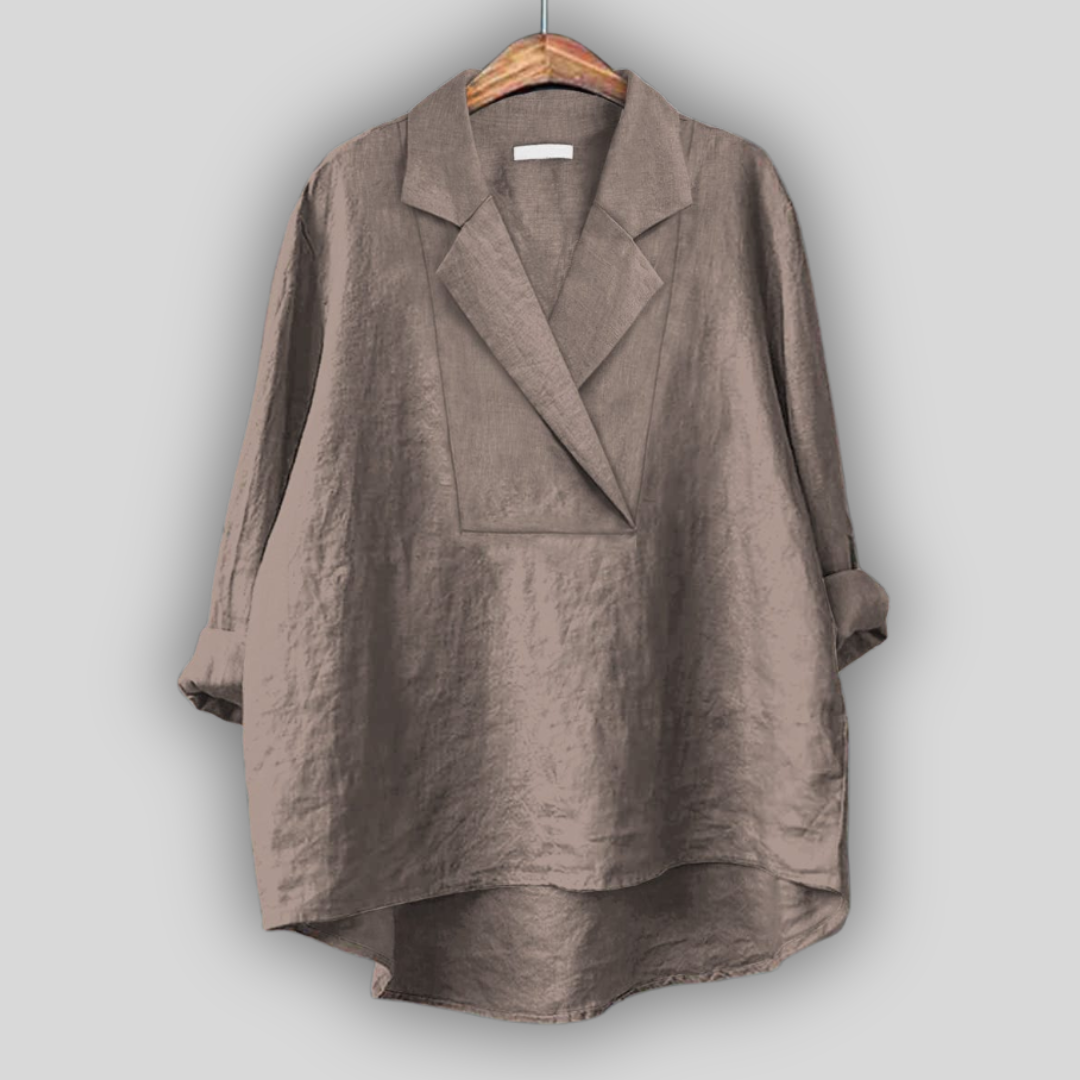 Linen Blouse "Rozā Aura"