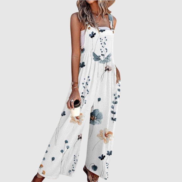 Виктория – Цветен гащеризон с широки крака