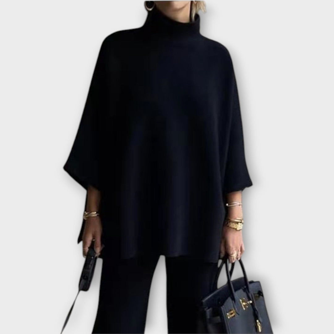 Diāna - Adīts džemperis ar brīvu piegriezumu un golfu