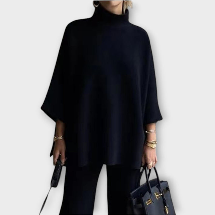 Diāna - Adīts džemperis ar brīvu piegriezumu un golfu