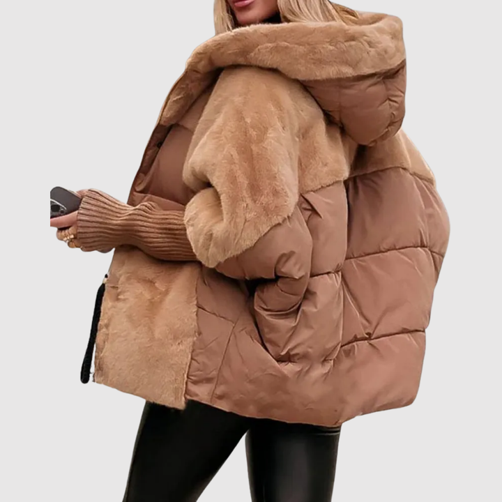 Елена – Късо teddy яке с обем