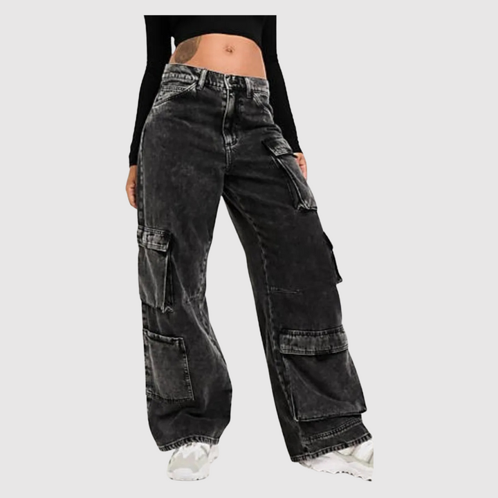 Полина – Кargo дънки с джобове и свободна кройка