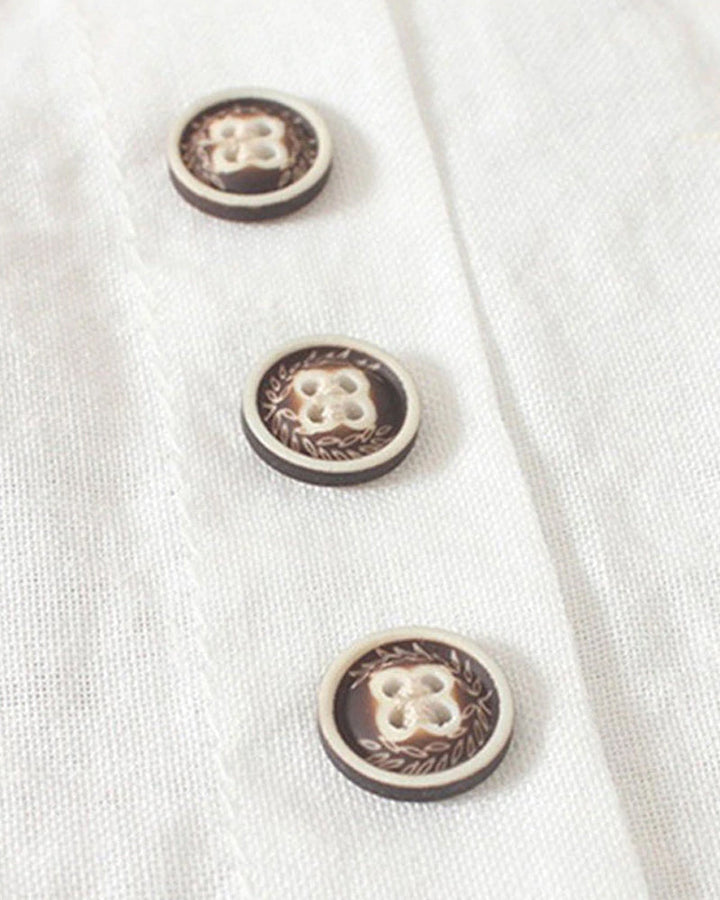 Trumpas rankovės marškinėlis su mygtukais