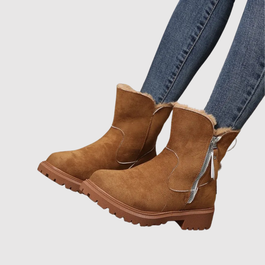 Теодора - Зимни ботуши с пухена подплата и противохлъзгаща подметка