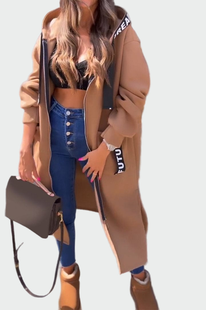 Evita - Garais Mētelis ar Kapuci