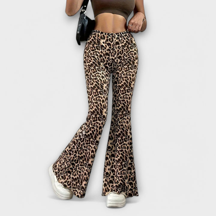 Berenice - Bootcut leopardu bikses