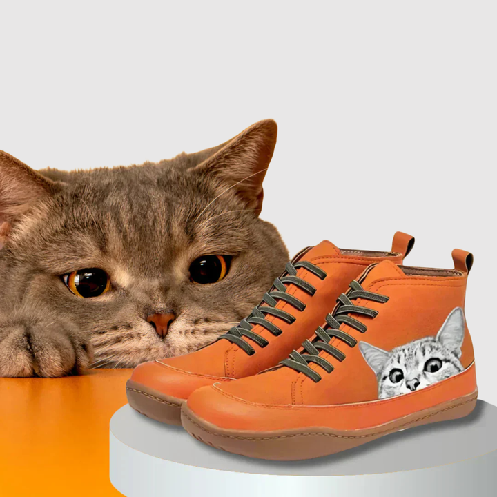 Симона - Кожени ботуши за любителите на котки