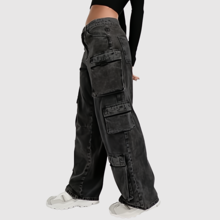 Полина – Кargo дънки с джобове и свободна кройка