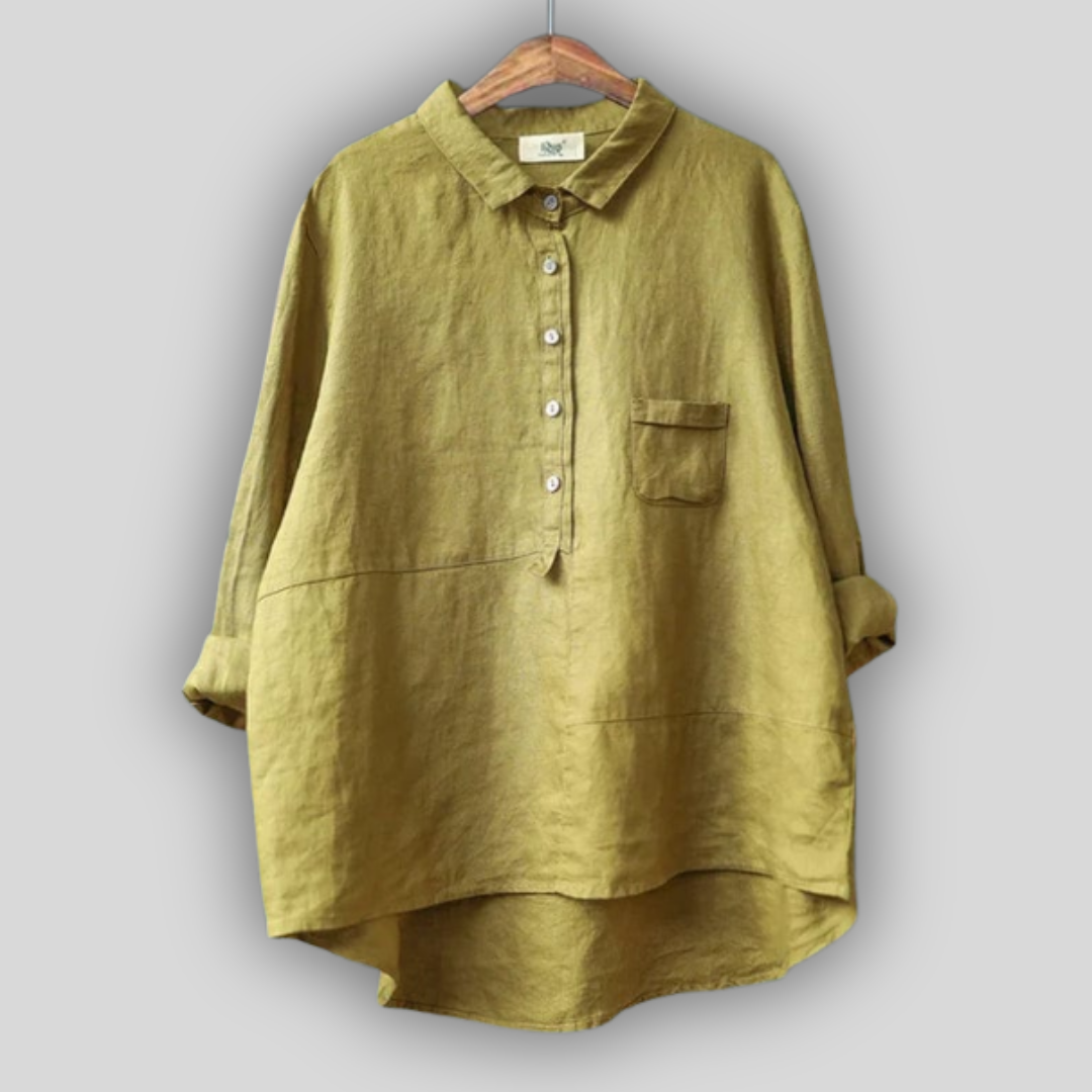 Linu Zaļā Blūze Vienkāršība